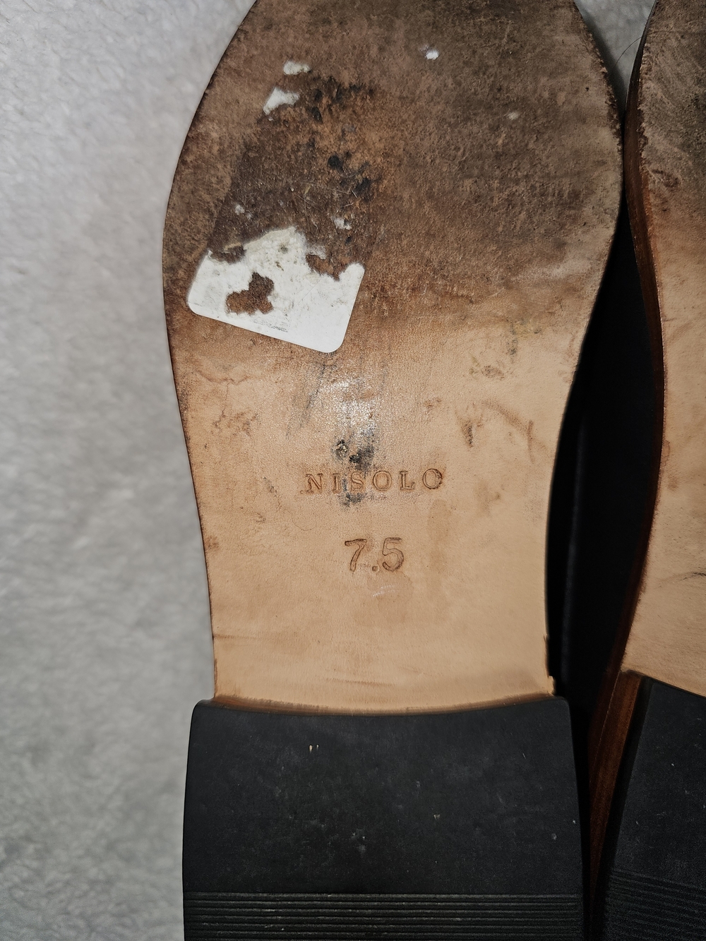 NISOLO Black Leather Lace Up Everyday Oxford Dress Shoes Size: 7.5 - Picture 14 of 14